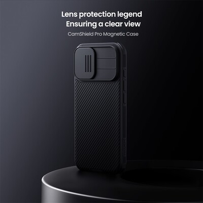 Чехол с защитой камеры Nillkin CamShield Pro Magnetic черный для Apple iPhone 17(6)
