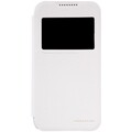 Полиуретановый чехол книга Nillkin Sparkle Case White для HTC Desire 320(#1)