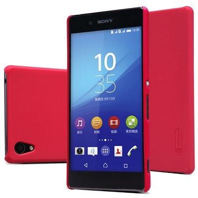 Пластиковый чехол с пленкой Nillkin Super Frosted Shield Red для Sony Xperia Z4(3)