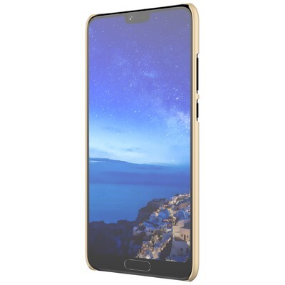 Пластиковый чехол с пленкой Nillkin Super Frosted Shield Золотой для Huawei P20 Pro(2)