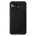 Силиконовая накладка Nillkin CamShield Leather Case Черная для Apple iPhone 13 Pro(#1)