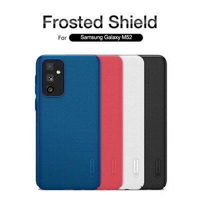 Пластиковый чехол с подставкой Nillkin Super Frosted Shield Черный для Samsung Galaxy M52(5)