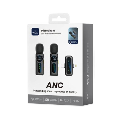 Двойной беспроводной микрофон с шумоподавлением Wiwu ANC Microphone Wi-WM007(6)