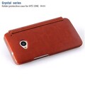 Кожаный чехол HOCO Crystal Series Brown для HTC One M7(#4)