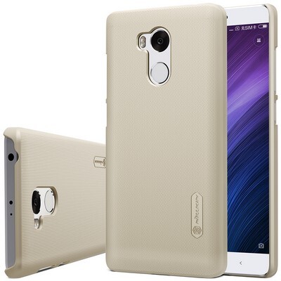 Пластиковый чехол с пленкой Nillkin Super Frosted Shield Gold для Xiaomi RedMi 4 Pro(3)