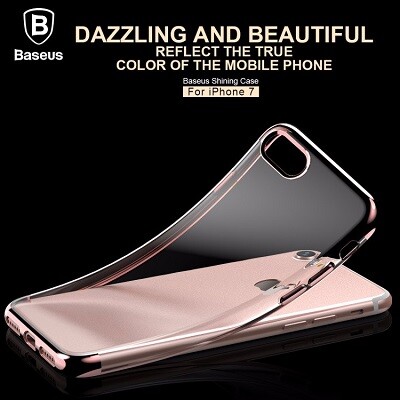 Силиконовый бампер Baseus Shining Case Gold  для Apple iPhone 7(2)
