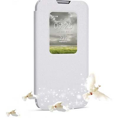 Полиуретановый чехол Nillkin Sparkle Leather Case White для LG L90 Dual D410(2)