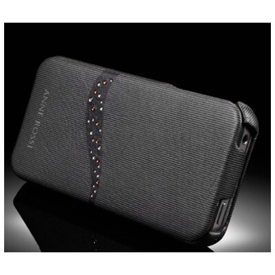Кожаный чехол книга SGP Anne Rossi Leather Case Black для Apple iPhone 4/4S(3)