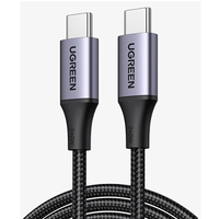 Кабель UGREEN US535-90440 USB-C to USB-C Cable 240W, в оплётке, 2m черный