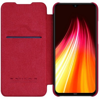 Кожаный чехол Nillkin Qin Leather Case Коричневый для Xiaomi Redmi Note 8/ Redmi Note 8 2021(3)