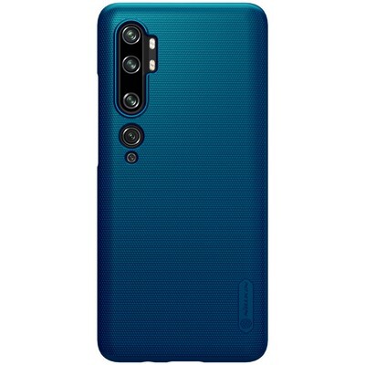 Пластиковый чехол с подставкой Nillkin Super Frosted Shield Синий для Xiaomi Mi CC9 Pro (Mi Note10)(1)