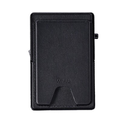 Магнитный кошелек-картхолдер для смартфона с подставкой WiWU Regal Magsafe Metal Stand Card Holder MW-006 черный(2)