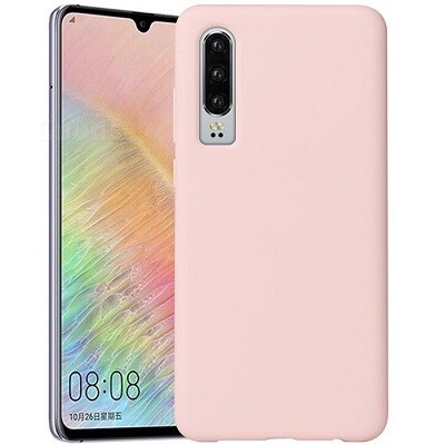 Силиконовый чехол Silicone Case светло-розовый для Huawei P30 Lite(1)