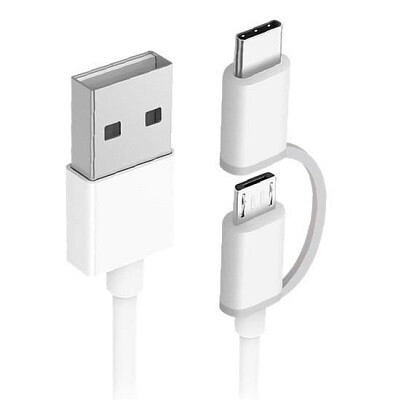Кабель ZMI AL501 Micro USB to Type-C 2 in 1 Cable (1m) белый(2)