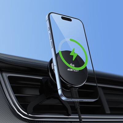 Автомобильный магнитный держатель с беспроводной зарядкой Acefast D66 Qi2 25W magnetic wireless charging holder with cooler(6)
