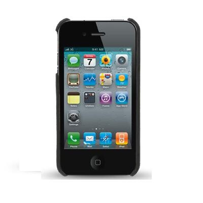 Кожаный чехол накладка Melkco Snap Cover Black LC для Apple iPhone 4/4S(2)