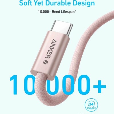 Кабель Anker Zolo A8060 USB-C to USB-C 240W Braided 1.5m черный(5)