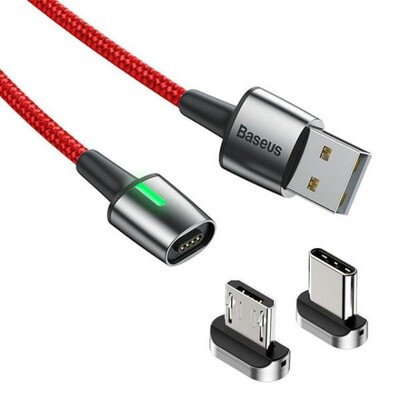 Кабель Baseus Zinc Magnetic USB для устройств с разъемом Type-C 3A, (CATXC-A09) 1м(1)