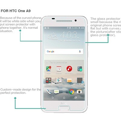 Противоударное защитное стекло Ainy Tempered Glass Protector 0.3mm для HTC One A9(4)