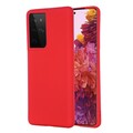 Силиконовый чехол Silicone Case красный для Samsung Galaxy S21 Ultra(#1)