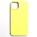 Силиконовый чехол Liquid Silicone Case с закрытым низом лимонный для Apple iPhone 13 mini(#1)