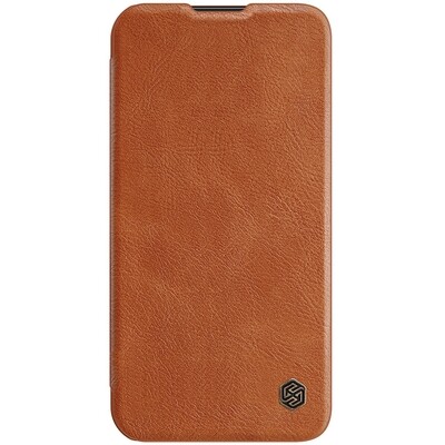 Кожаный чехол Nillkin Qin Pro Leather Case Коричневый для Apple iPhone 14 Pro(1)
