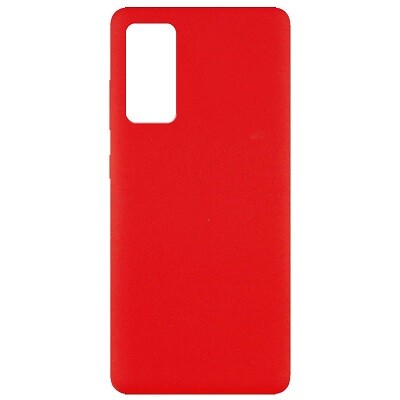 Силиконовый чехол Silicone Case красный для Samsung Galaxy S20 FE(1)