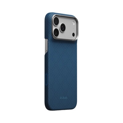 Кевларовый чехол с Magsafe Pitaka Edge Case Argyle Abyss Blue для Apple iPhone 18 Pro(2)