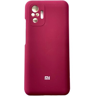 Силиконовый чехол Silicone Case бордовый для Xiaomi Redmi Note 10 Pro(1)