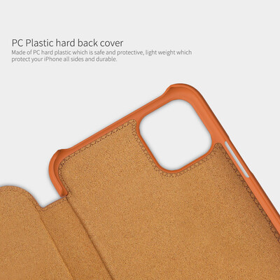 Кожаный чехол-книга Nillkin Qin Series Leather case красный для Apple iPhone 11 Pro Max(7)