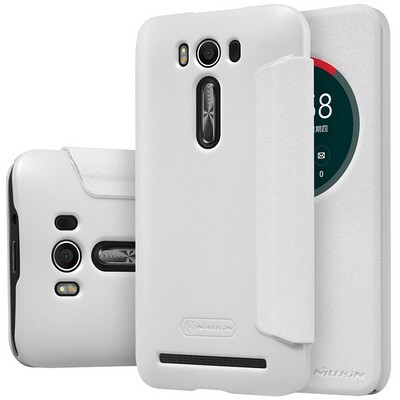 Полиуретановый чехол Nillkin Sparkle Leather Case White для Asus Zenfone 2 Laser ZE500KL(3)