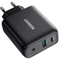 Сетевое зарядное устройтсво UGREEN CD170-60468, USB-A+USB-C, PD 36W Fast Charge, черный(#2)