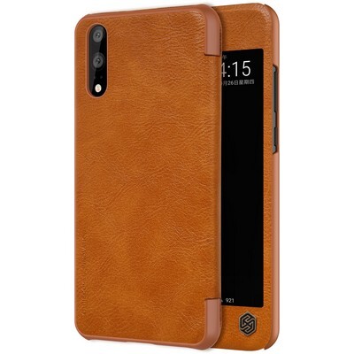 Кожаный чехол Nillkin Qin Leather Case Коричневый  для Huawei P20(4)