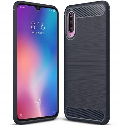 Защитный чехол UniCase Carbon синий для Xiaomi Mi9(1)