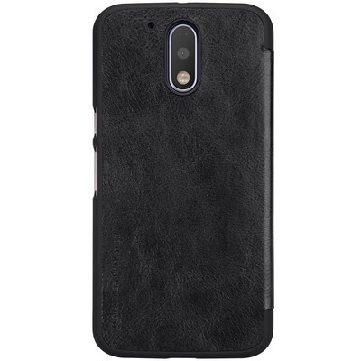 Кожаный чехол Nillkin Qin Leather Case Black для Motorola Moto G4 Plus(2)