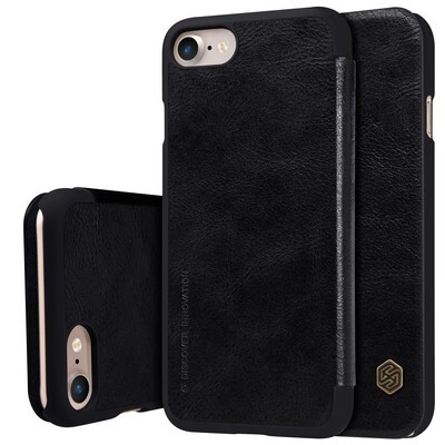 Кожаный чехол Nillkin Qin Leather Case Black для Apple iPhone 7(3)