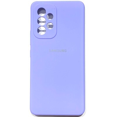 Силиконовый чехол Silicone Case с закрытым низом и защитой камеры лавандовый для Samsung Galaxy A73(1)