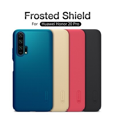 Пластиковый чехол с подставкой Nillkin Super Frosted Shield Синий для Huawei Honor 20 Pro(5)