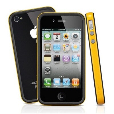 Бампер SGP Hybrid 2S Vivid Yellow для Apple iPhone 4/4S(2)