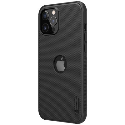 Пластиковый чехол с подставкой Nillkin Super Frosted Shield Pro Черный для Apple iPhone 12 Pro(3)