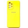 Силиконовый чехол Silicone Case с закрытым низом и защитой камеры жёлтый для Samsung Galaxy A73(#1)