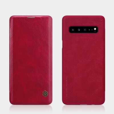 Кожаный чехол Nillkin Qin Leather Case Красный для Samsung Galaxy S10 5G(4)