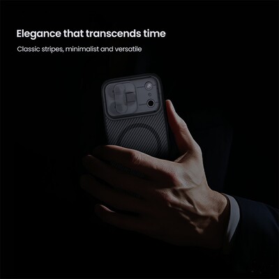 Чехол с защитой камеры Nillkin CamShield Pro Magnetic прозрачно-черная для Apple iPhone 17 Pro(12)