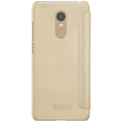 Полиуретановый чехол книга Nillkin Sparkle Leather Case Золотой для Xiaomi RedMi 5 Plus(2)