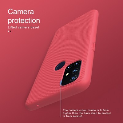 Пластиковый чехол с подставкой Nillkin Super Frosted Shield Синий для OnePlus Nord N10 5G(4)