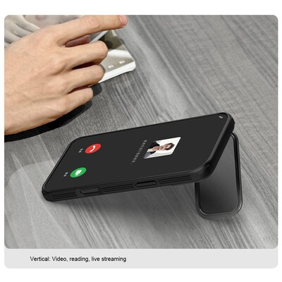 Чехол с защитой камеры и подставкой CamShield Prop (Transparent Lens Cover Version) черный для Apple iPhone 17 Pro Max(11)