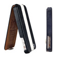Кожаный чехол Nuoku Flip Series Black/White для Apple iPhone 4/4S(#4)