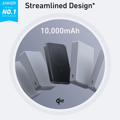 Внешний аккумулятор Anker Nano A1113 15W Qi2 10000mAh (CCC) черный(4)