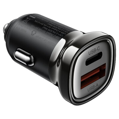 Автомобильное зарядное устройство Acefast B19 30W (1xUSB-C + 1xUSB-A)(2)