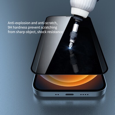 Защитное стекло Антишпион Nillkin Guardian Full Coverage Privacy Tempered Glass  для Apple iPhone 12 mini(10)